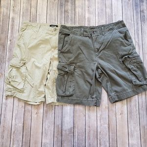 2 pair men's cargo shorts